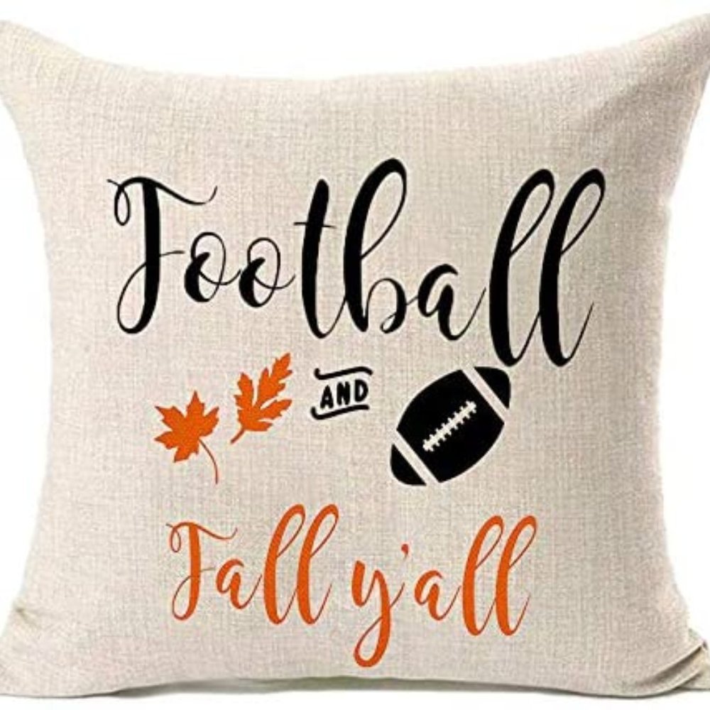 Football and Fall Ya'll Pillow cover